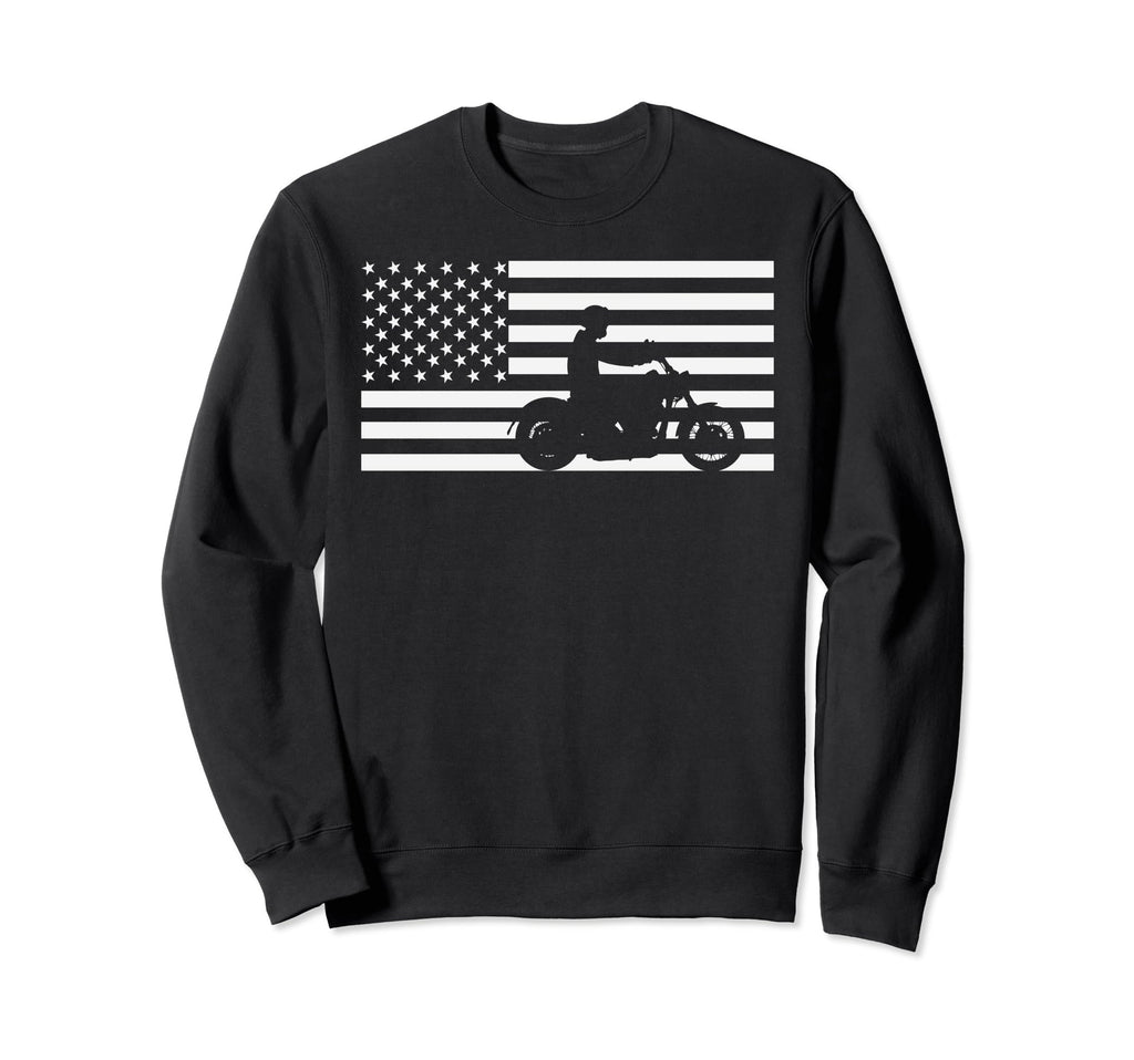 Patriotic Motorcycle American Us Sweatshirt - Custom Art Print Men Women - T-Shirt, Sweatshirt, Hoodie