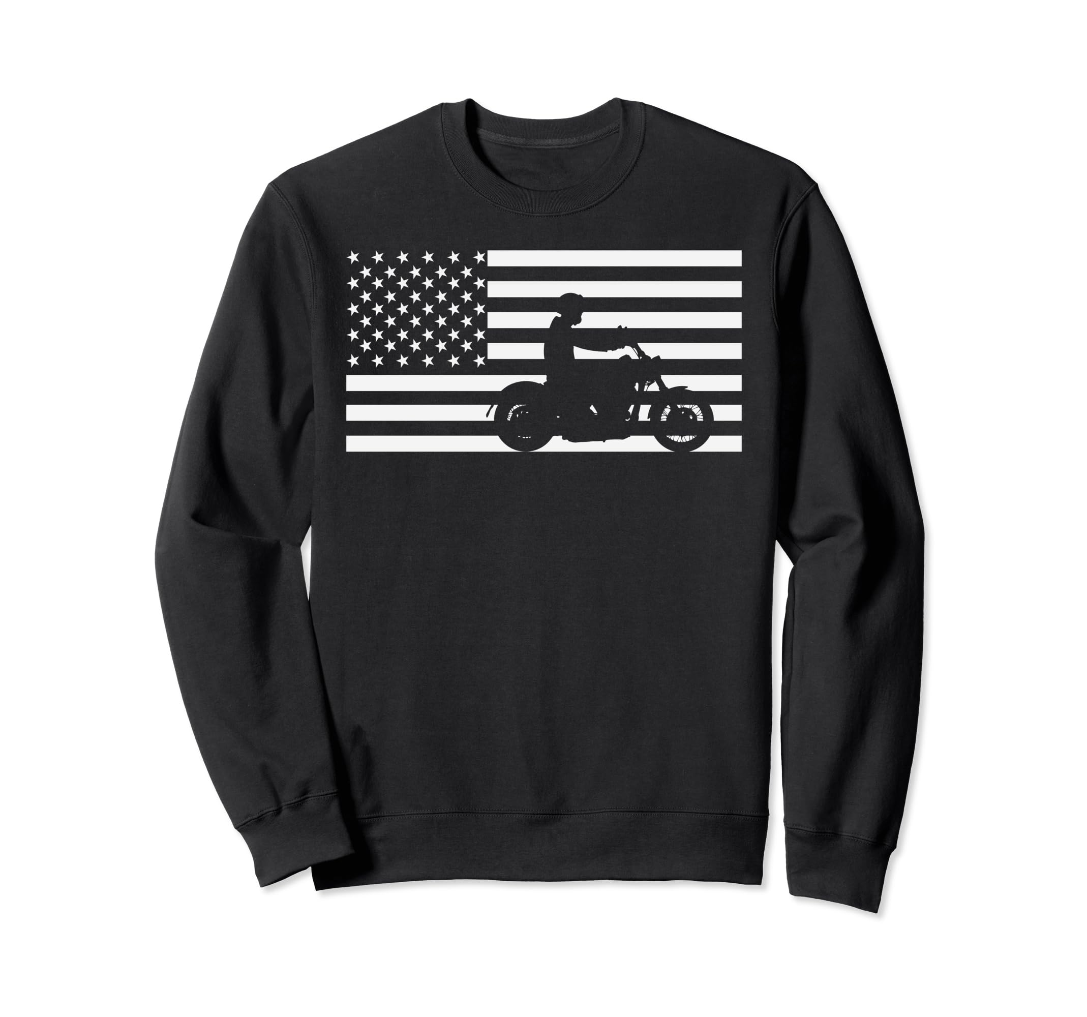 Patriotic Motorcycle American Us Sweatshirt - Custom Art Print Men Women - T-Shirt, Sweatshirt, Hoodie