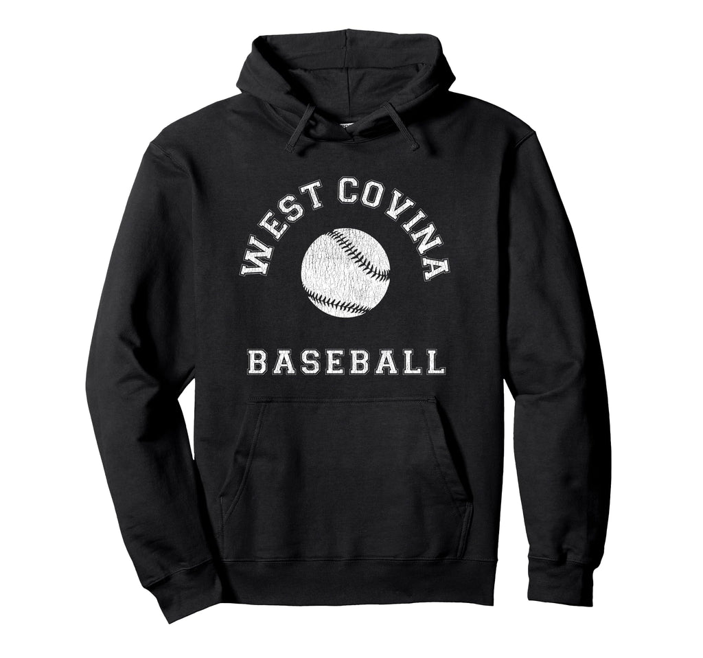 West Covina Baseball Distressed Hoodie - Graphic Print for Adults - T-Shirt, Sweatshirt, Hoodie