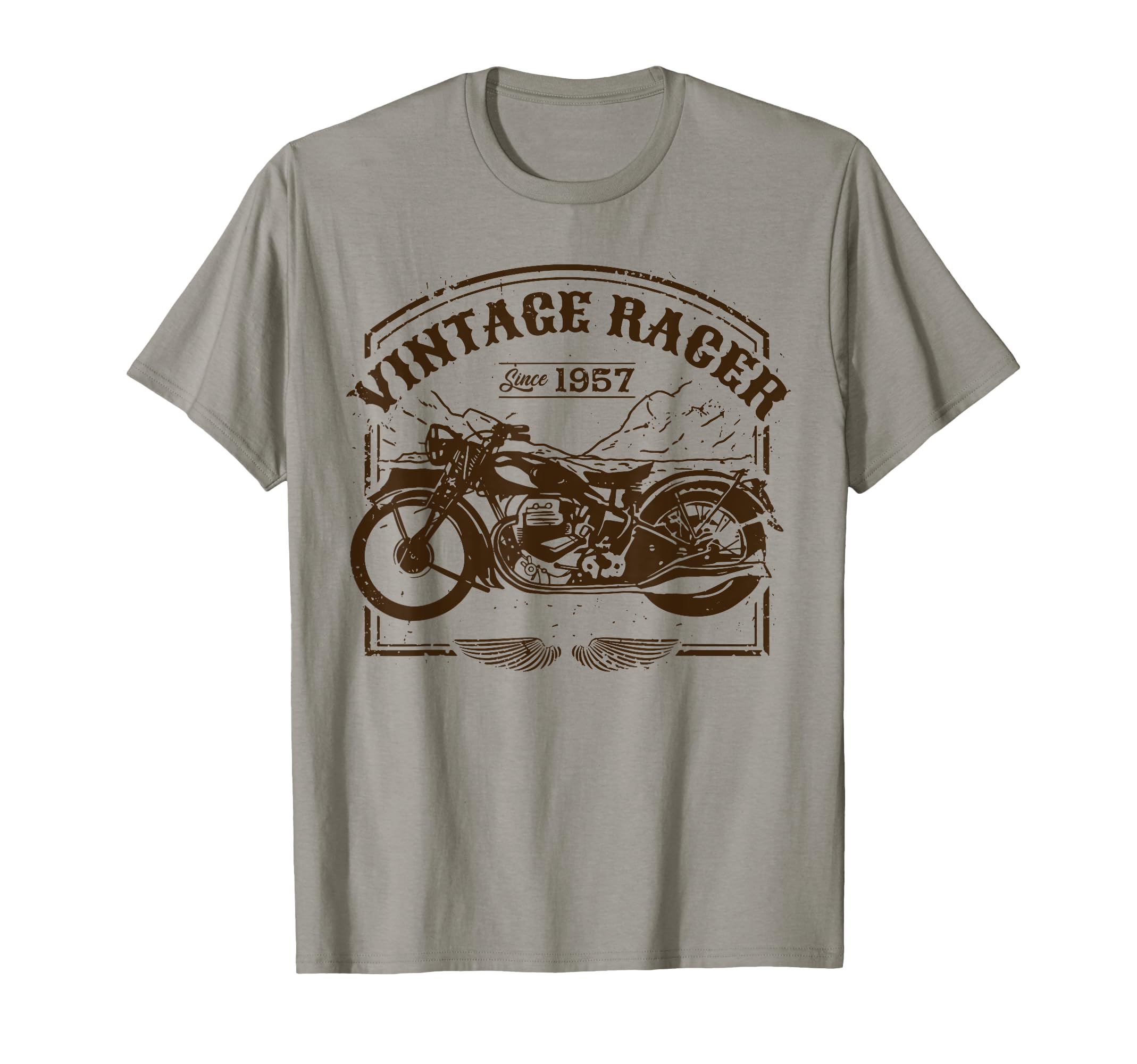1957 Birthday Motorcycle Racer Bday T-Shirt - Novelty Apparel Men Women - T-Shirt, Sweatshirt, Hoodie