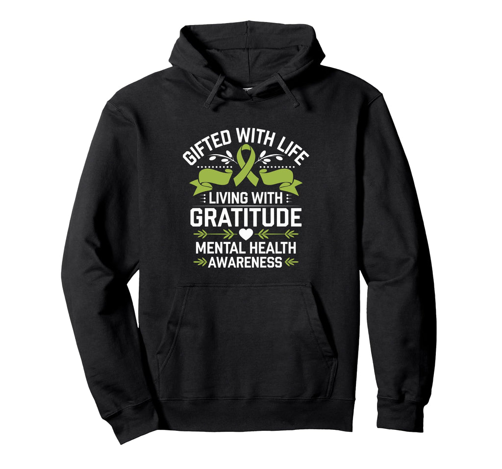 Mental Health Awareness Month Green Ribbon T-Shirt - Novelty Apparel Unisex - T-Shirt, Sweatshirt, Hoodie