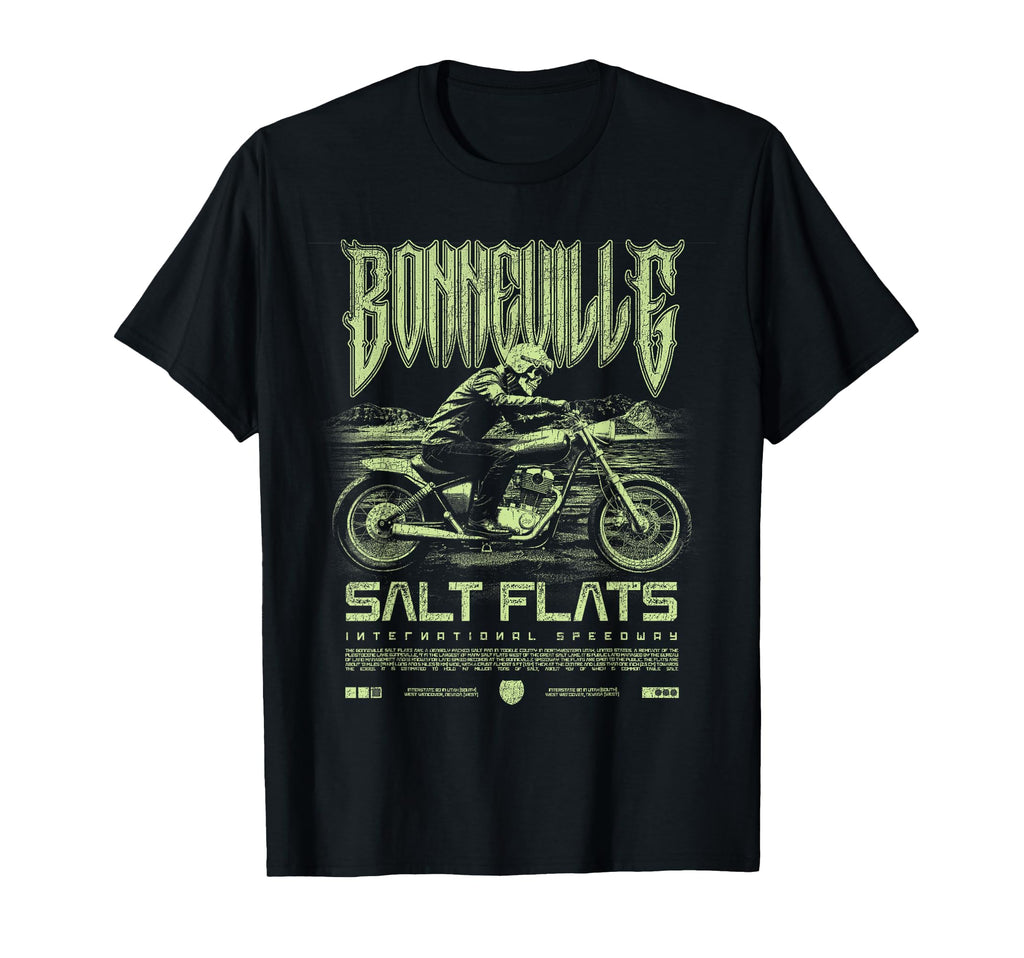 Bonneville Salt Flats Motorcycle T-Shirt - Novelty Apparel for Adults - T-Shirt, Sweatshirt, Hoodie