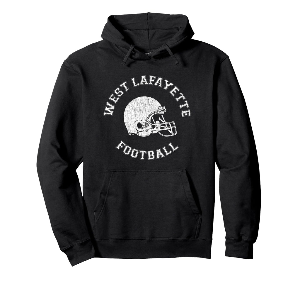 West Lafayette Football Distressed Hoodie - Novelty Apparel Men Women - T-Shirt, Sweatshirt, Hoodie