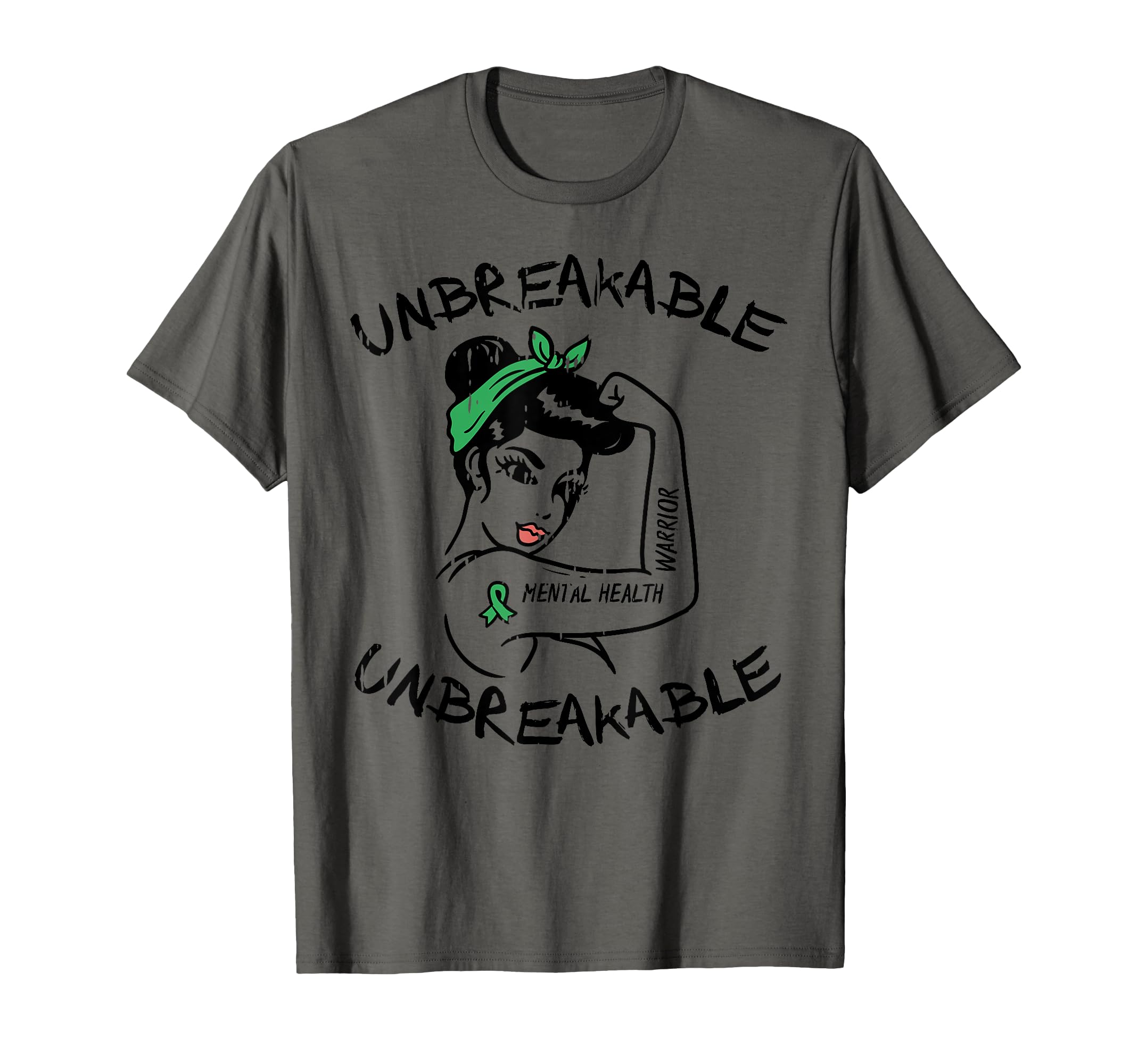 Ms Unbreakable Ribbon Mental Health T-Shirt - Trendy Graphic for Adults - T-Shirt, Sweatshirt, Hoodie