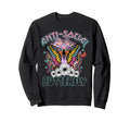 Funny Anti Social Butterfly Sweatshirt - Aesthetic Graphic Men Women - T-Shirt, Sweatshirt, Hoodie