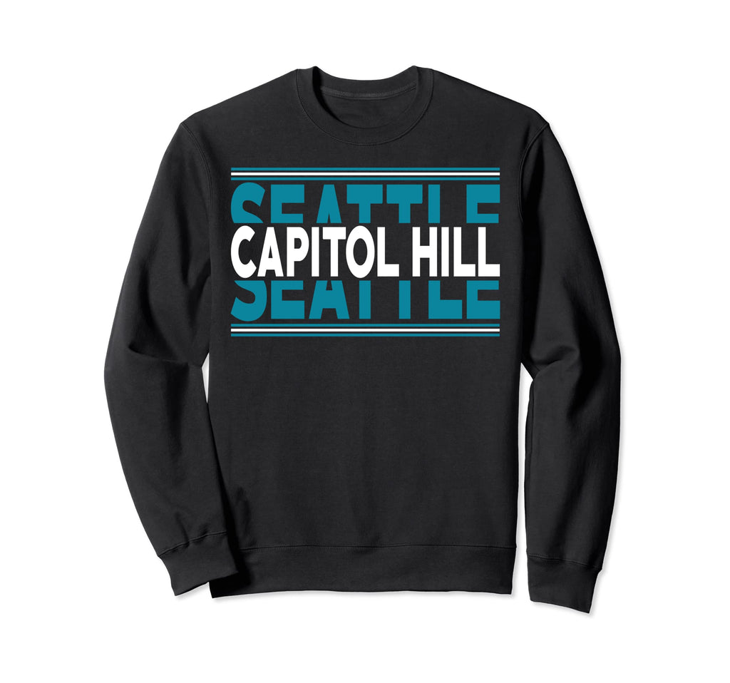 Seattle Capitol Hill Abstract Sweatshirt - Aesthetic Graphic Unisex - T-Shirt, Sweatshirt, Hoodie