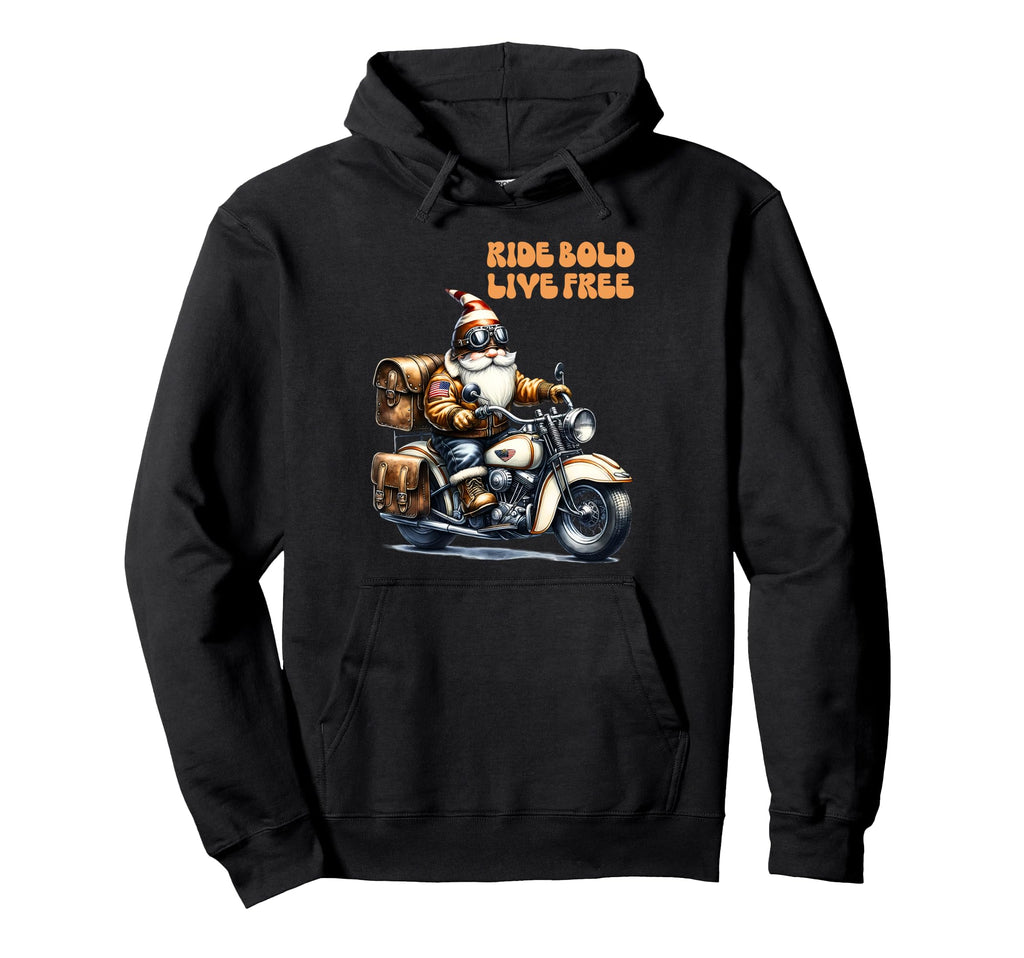 American Patriotic Biker Gnomes Hoodie - Aesthetic Graphic Men Women - T-Shirt, Sweatshirt, Hoodie