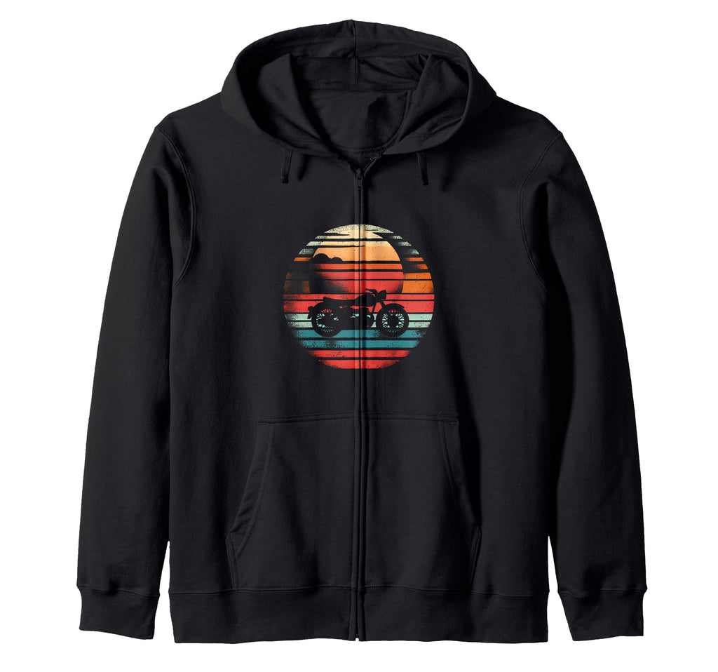 Motorcycle Sunset Hoodie - Novelty Apparel for Adults - T-Shirt, Sweatshirt, Hoodie