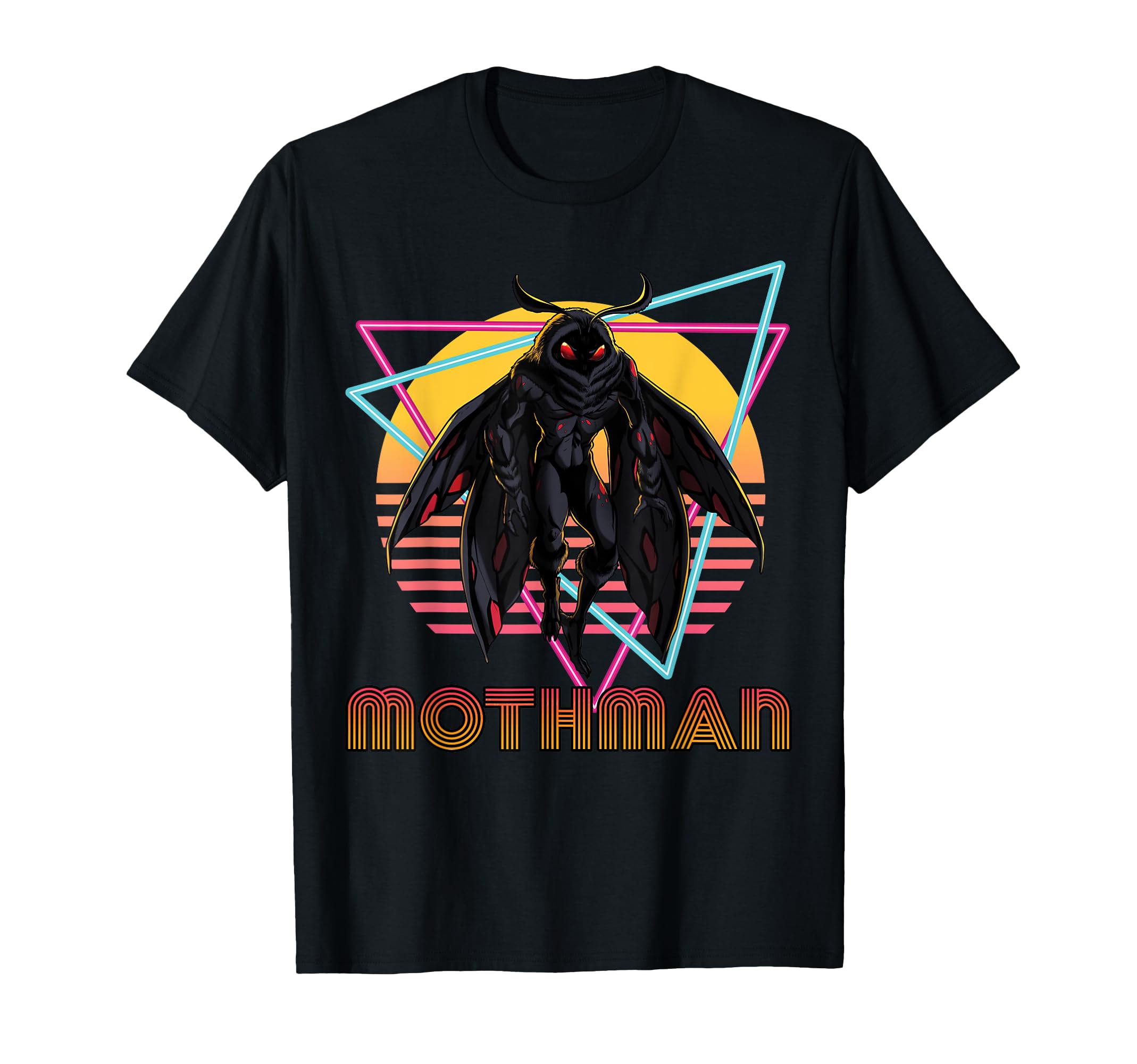 Mothman Synthwave Retrowave T-Shirt - Casual Everyday Wear for Adults - T-Shirt, Sweatshirt, Hoodie