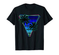 Blue Midnight Synthwave Inspired Palm T-Shirt - Novelty Apparel for Adults - T-Shirt, Sweatshirt, Hoodie