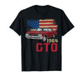 64 1964 Gto American Flag Muscle Car T-Shirt - Novelty Apparel for Adults - T-Shirt, Sweatshirt, Hoodie