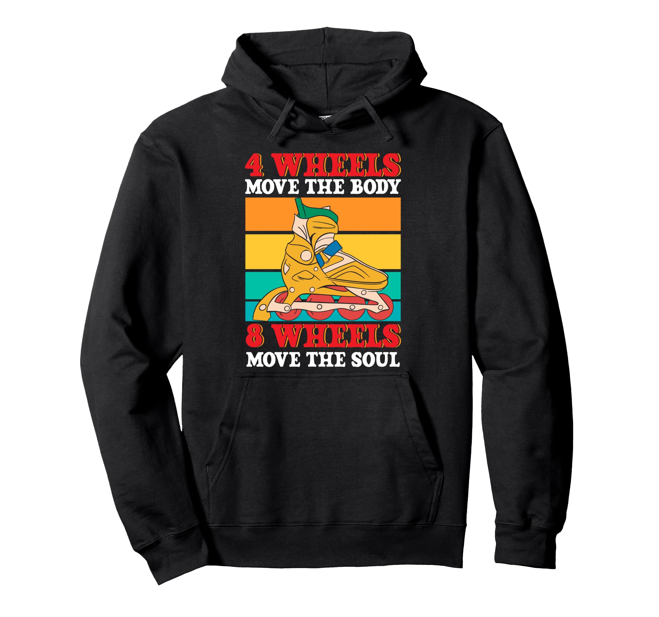 Roller Skating Skate 1970S Inline Hoodie - Minimalist Print Men Women - T-Shirt, Sweatshirt, Hoodie