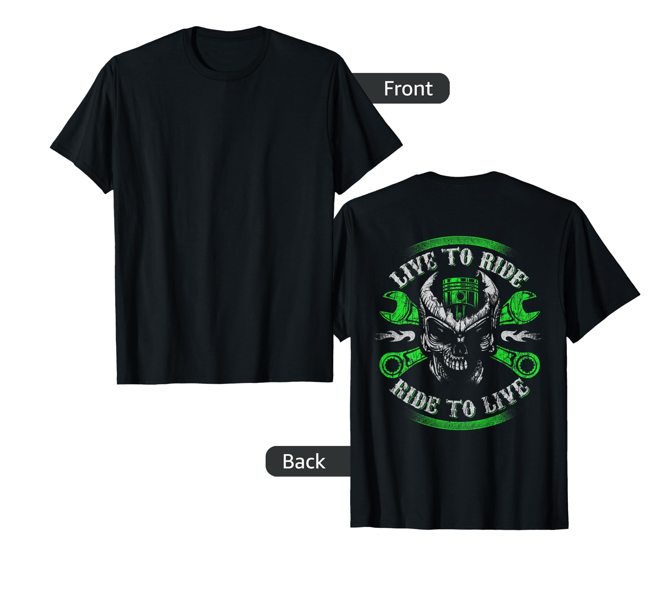 Live To Ride To Live Skull Biker T-Shirt - Streetwear Style Unisex - T-Shirt, Sweatshirt, Hoodie