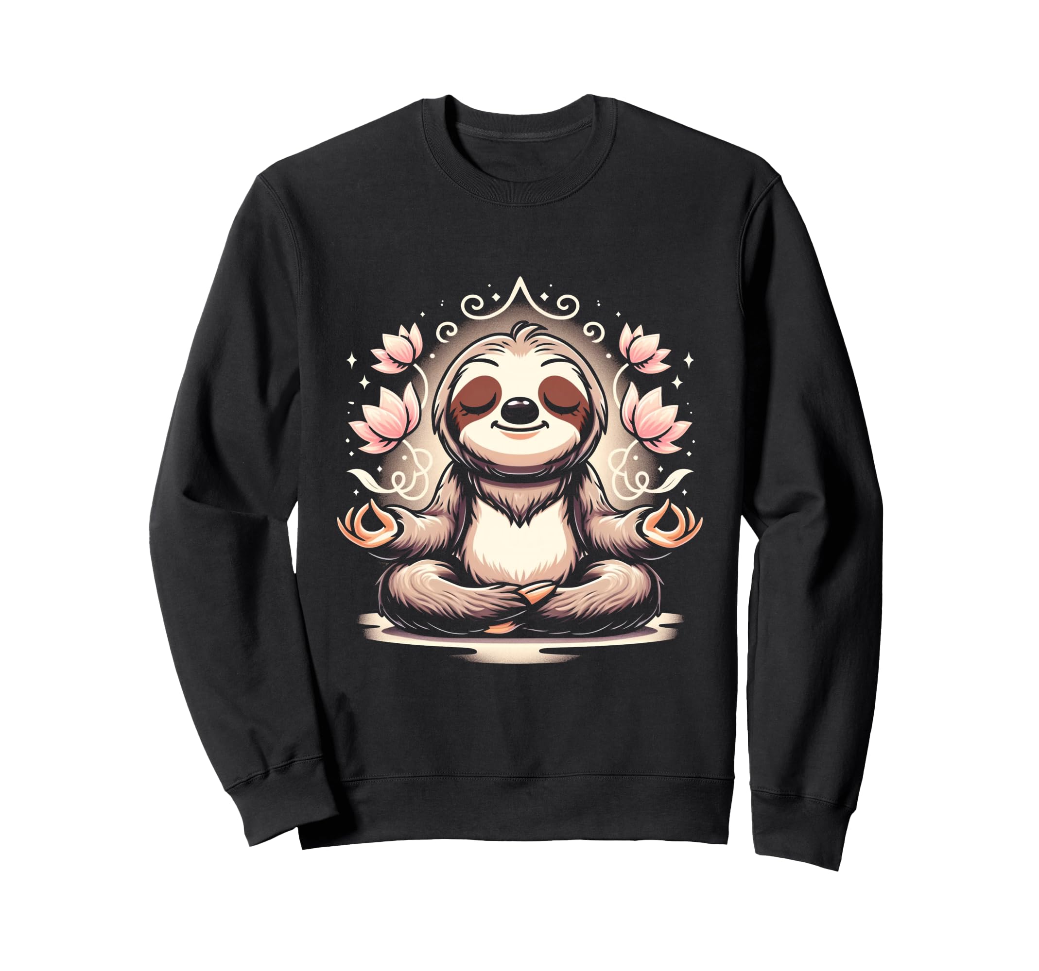 Zen Sloth Meditation Spiritual Sweatshirt - Custom Art Print for Adults - T-Shirt, Sweatshirt, Hoodie