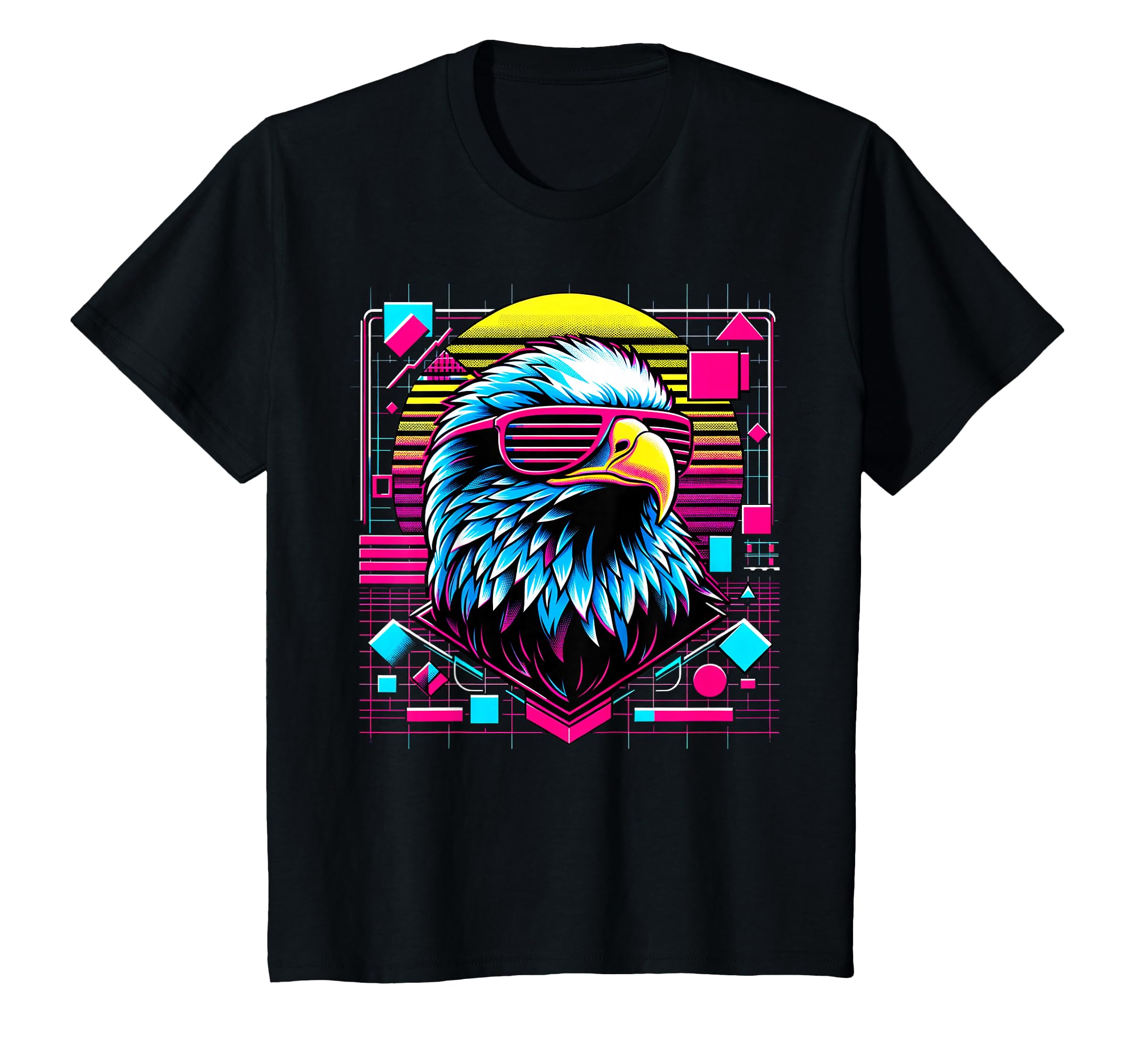 Vaporwave Synthwave Eagle T-Shirt - Aesthetic Graphic for Adults - T-Shirt, Sweatshirt, Hoodie