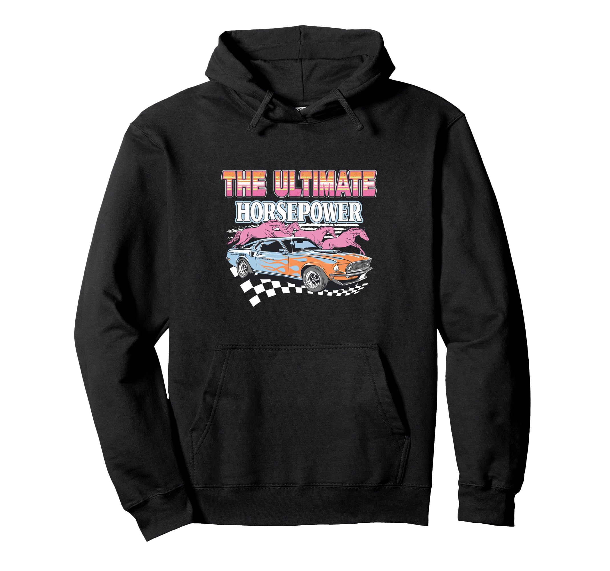 Ultimate Horsepower Muscle Racing Car Hoodie - Graphic Print Unisex - T-Shirt, Sweatshirt, Hoodie