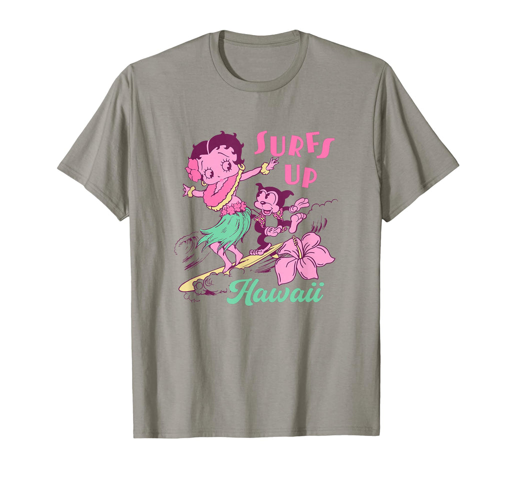 Betty Boop Surfs Up Hawaii Beach T-Shirt - Custom Art Print for Adults - T-Shirt, Sweatshirt, Hoodie