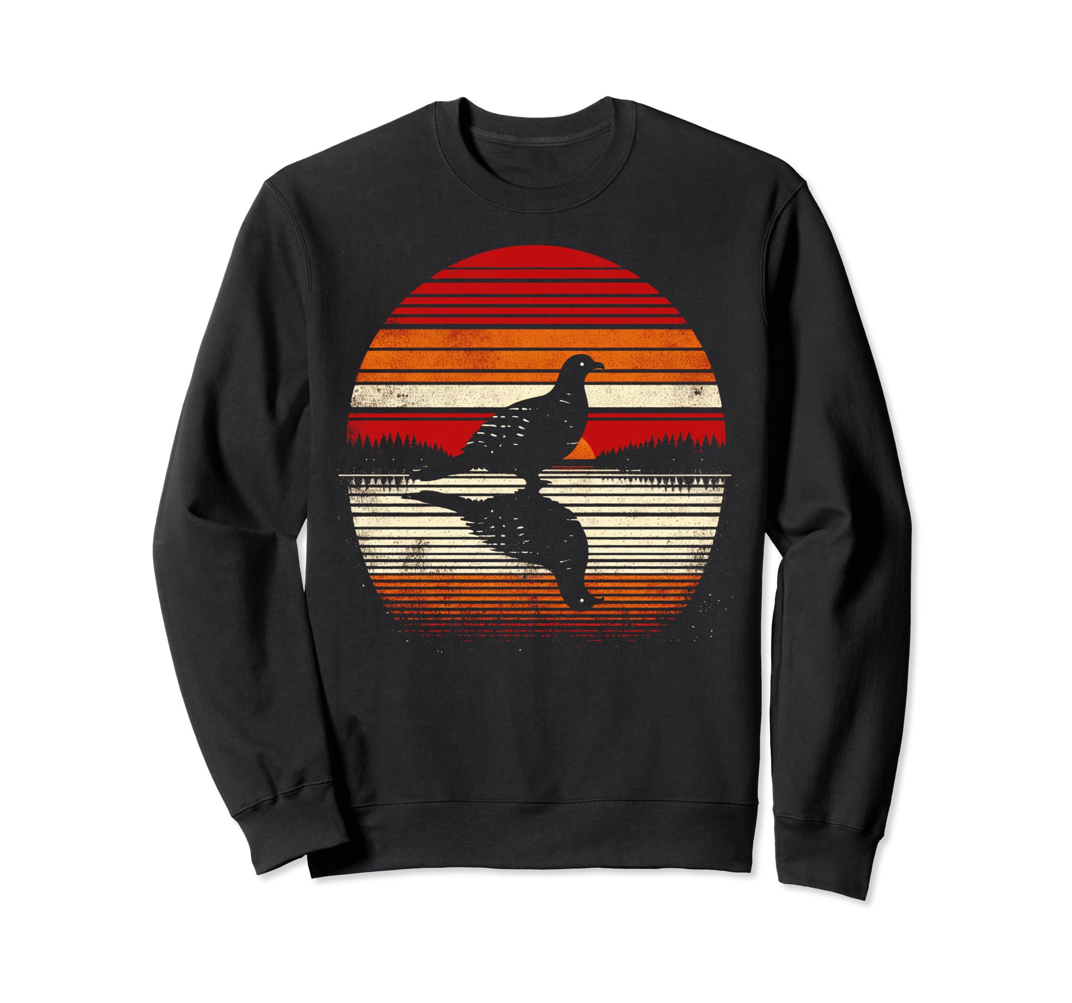 Grouse Bird Sunset Safari 70S Sweatshirt - Minimalist Print Men Women - T-Shirt, Sweatshirt, Hoodie