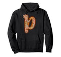 Floral Letter P Boho Botanical Alphabet Hoodie - Graphic Print Men Women - T-Shirt, Sweatshirt, Hoodie