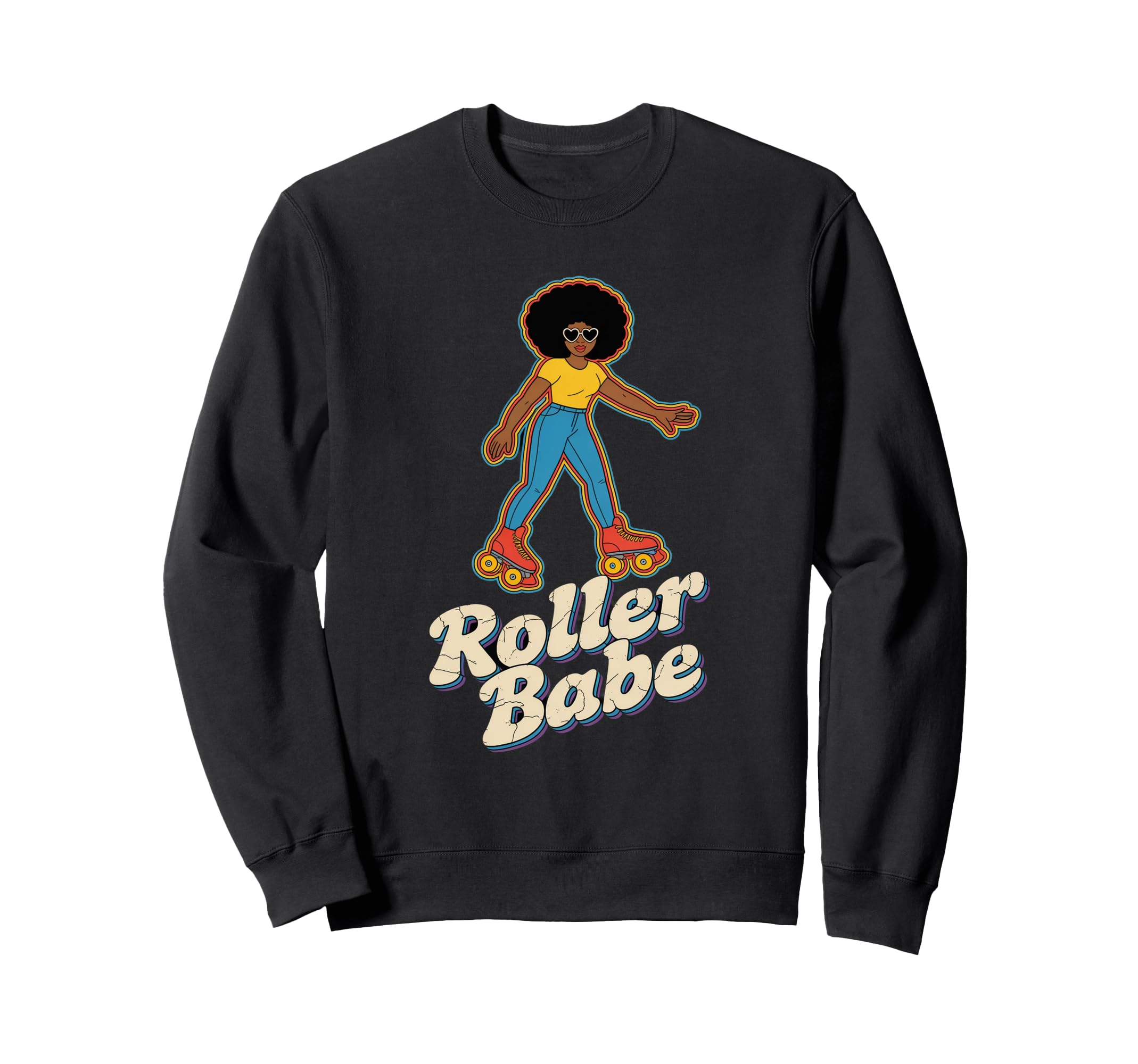 Roller Babe Skater Shoes Roller Sweatshirt - Trendy Graphic Men Women - T-Shirt, Sweatshirt, Hoodie
