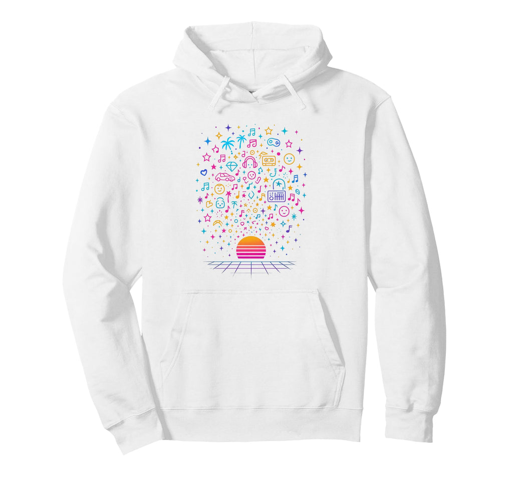 80S Synthwave Hoodie - Unique Graphic Unisex - T-Shirt, Sweatshirt, Hoodie