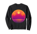 80S Vaporwave Palm Trees Sweatshirt - Casual Everyday Wear Men Women - T-Shirt, Sweatshirt, Hoodie