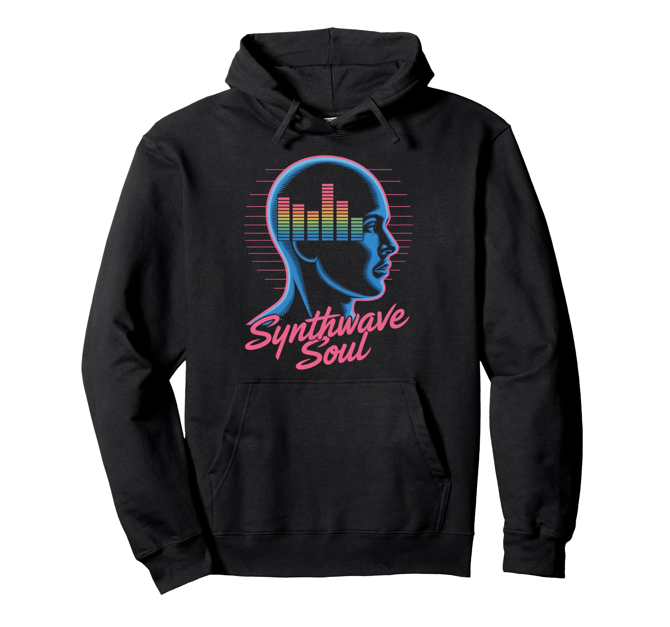 Synthwave Soul Wave Electronic Music Hoodie - Aesthetic Graphic for Adults - T-Shirt, Sweatshirt, Hoodie