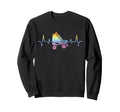 Roller Skating Skate Heartbeat Sweatshirt - Fun Novelty Design Unisex - T-Shirt, Sweatshirt, Hoodie