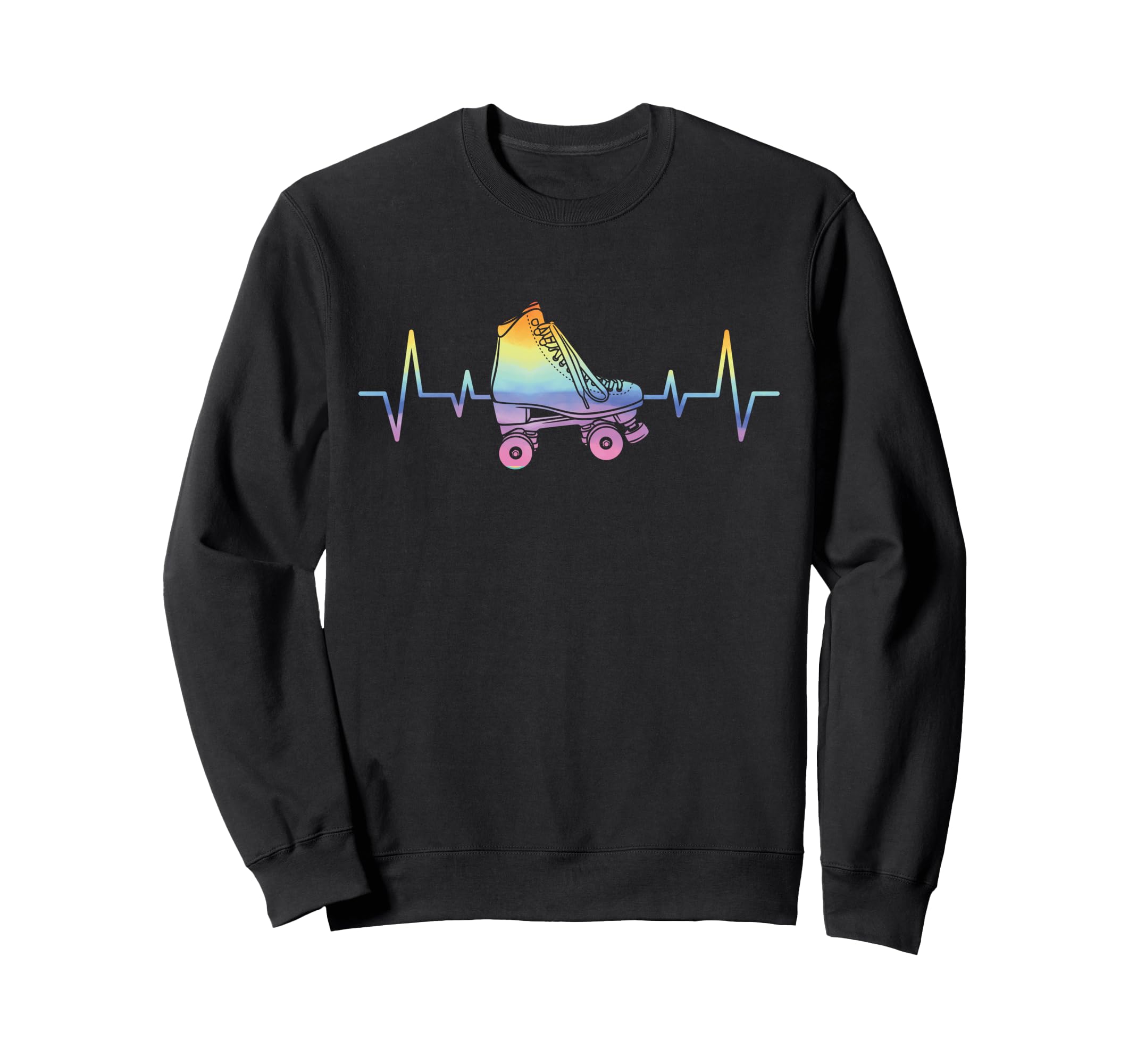 Roller Skating Skate Heartbeat Sweatshirt - Fun Novelty Design Unisex - T-Shirt, Sweatshirt, Hoodie