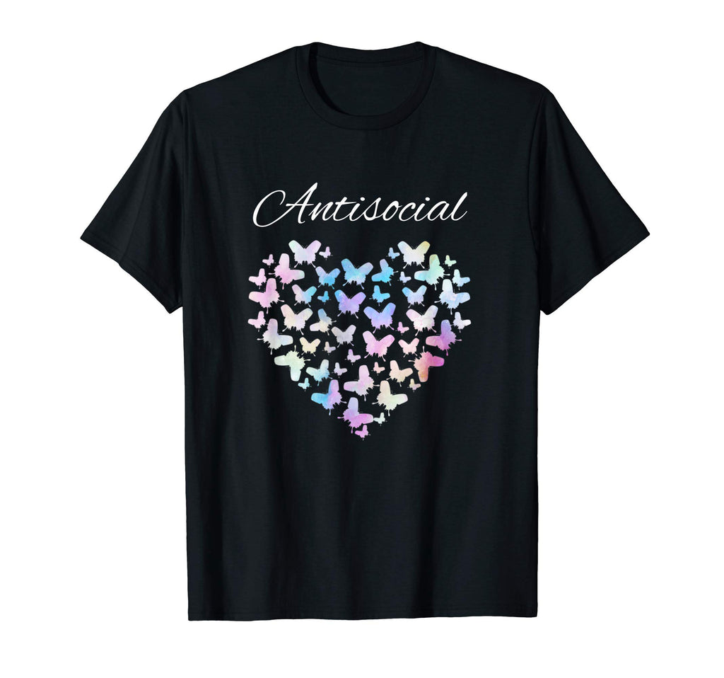 Funny Antisocial Butterfly Introvert T-Shirt - Minimalist Print Unisex - T-Shirt, Sweatshirt, Hoodie