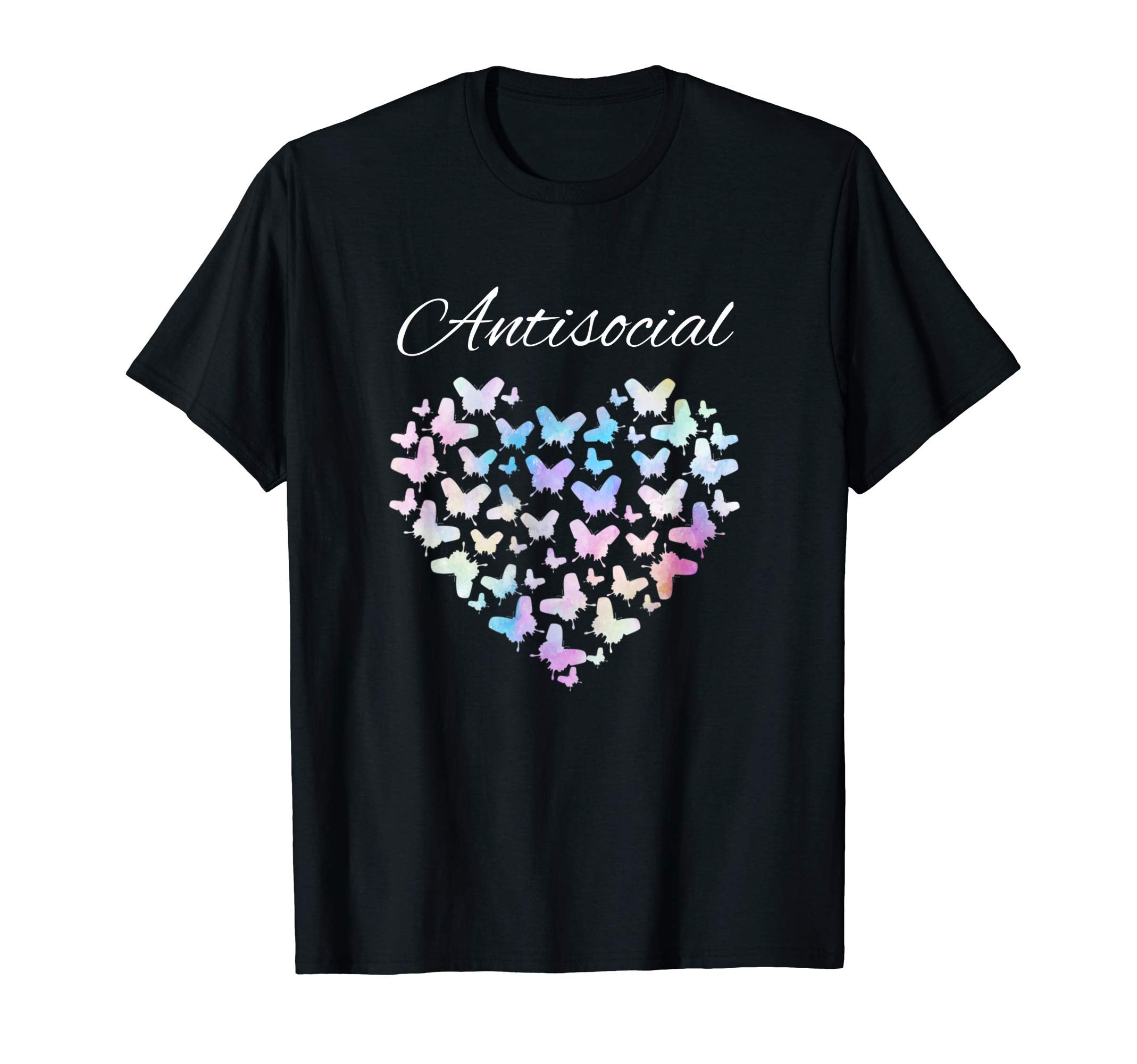 Funny Antisocial Butterfly Introvert T-Shirt - Minimalist Print Unisex - T-Shirt, Sweatshirt, Hoodie