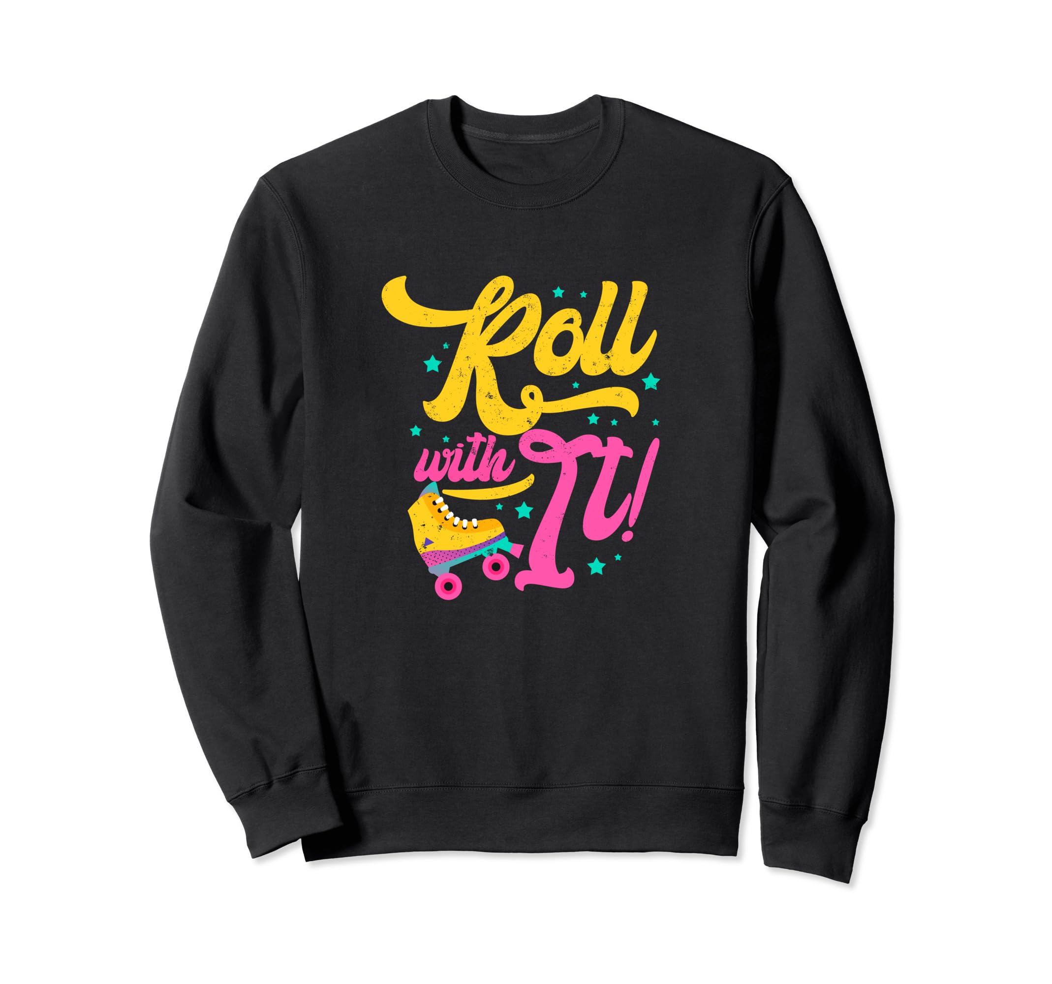 Roll It 70S 80S 90S Skater Sweatshirt - Unique Graphic Men Women - T-Shirt, Sweatshirt, Hoodie