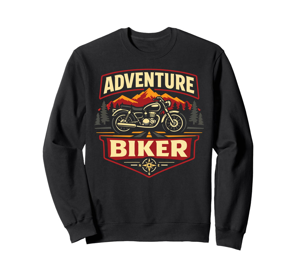 Motorcycle Biker Adventure Biker Sweatshirt - Unique Graphic for Adults - T-Shirt, Sweatshirt, Hoodie