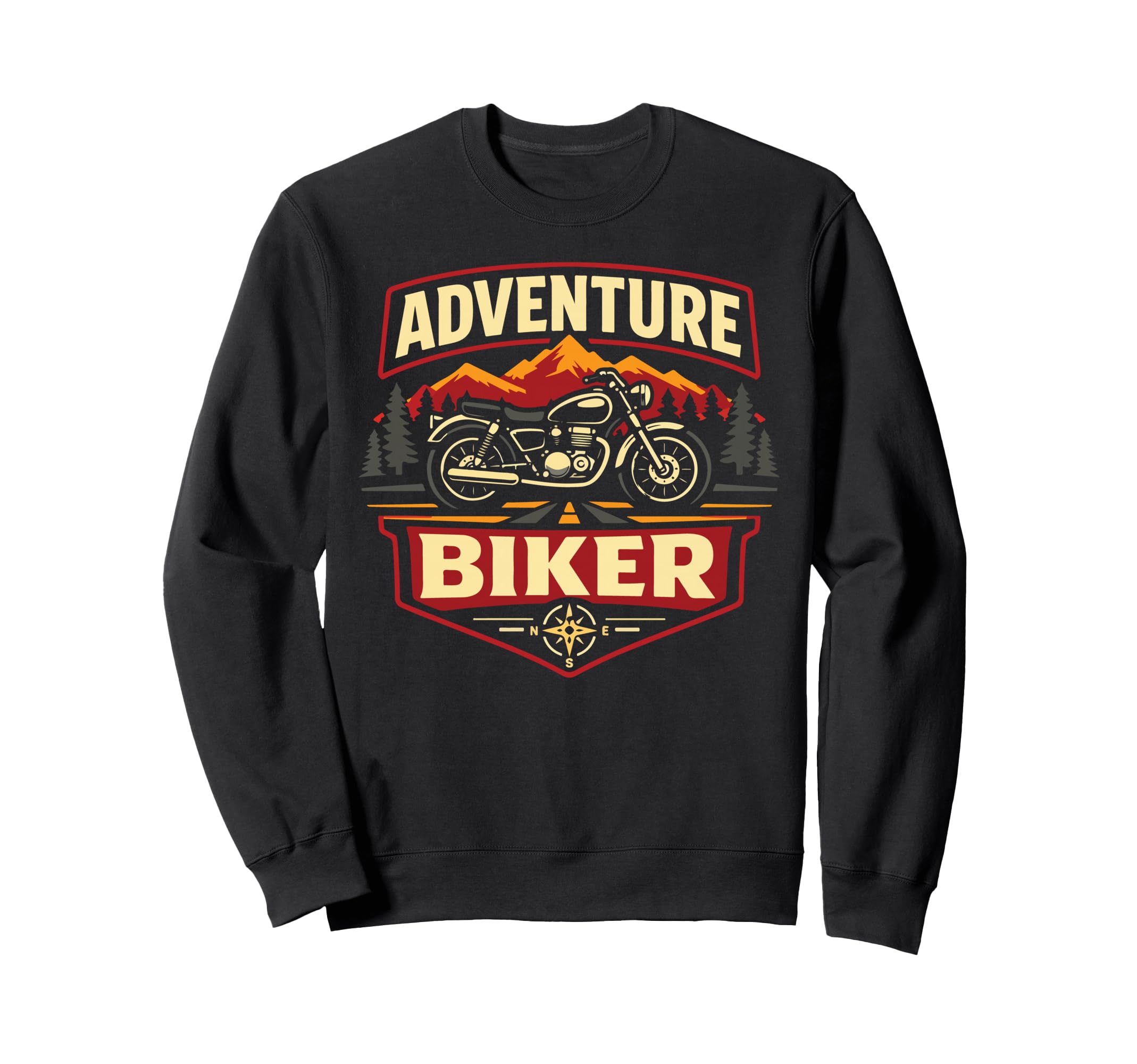 Motorcycle Biker Adventure Biker Sweatshirt - Unique Graphic for Adults - T-Shirt, Sweatshirt, Hoodie