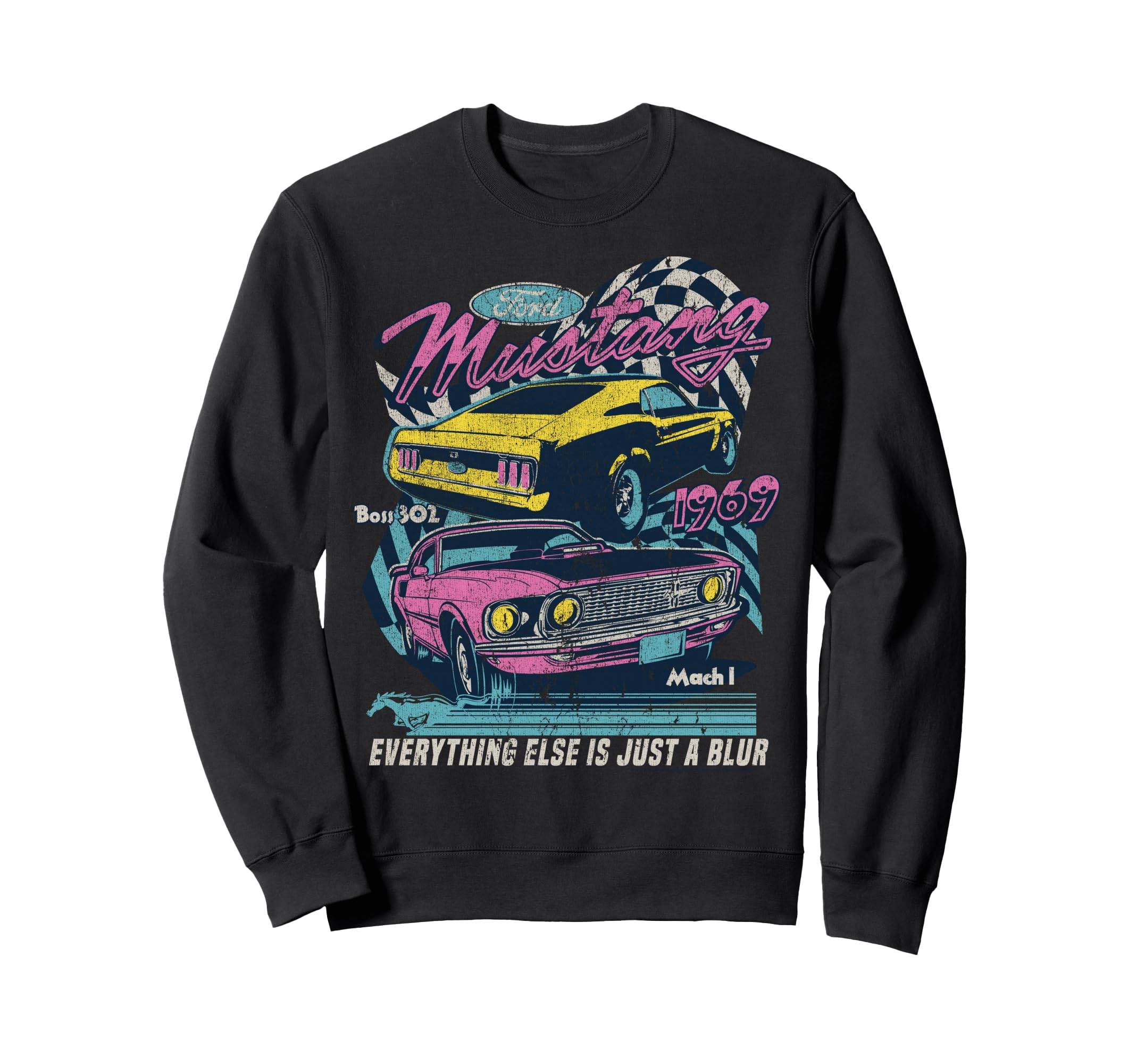 Ford Mustang Mach 1 1969 Boss 302 Sweatshirt - Trendy Graphic for Adults - T-Shirt, Sweatshirt, Hoodie