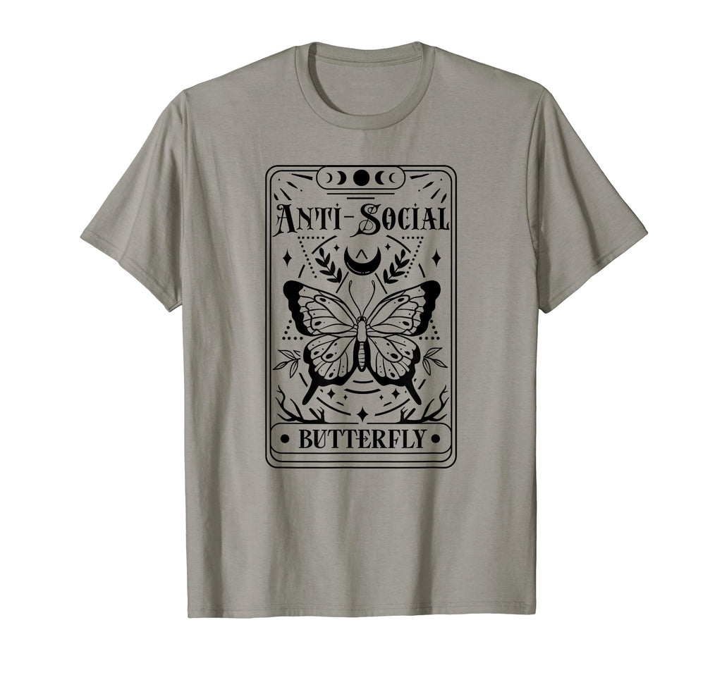 Anti Social Butterfly Tarot Card T-Shirt - Minimalist Print Unisex - T-Shirt, Sweatshirt, Hoodie