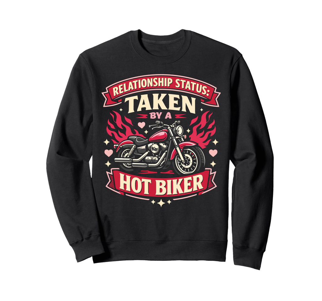 Motorcycle Biker Girlfriend Wife Sweatshirt - Trendy Graphic Unisex - T-Shirt, Sweatshirt, Hoodie