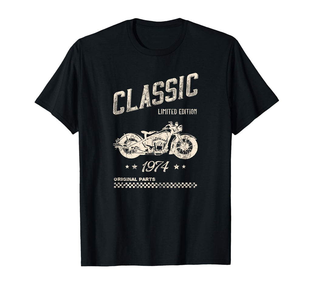51St Birthday 1974 Motorcycle T-Shirt - Graphic Print Unisex - T-Shirt, Sweatshirt, Hoodie