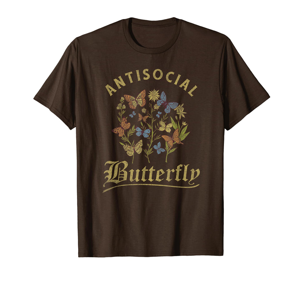 Antisocial Butterfly Fairy Grunge T-Shirt - Aesthetic Graphic for Adults - T-Shirt, Sweatshirt, Hoodie