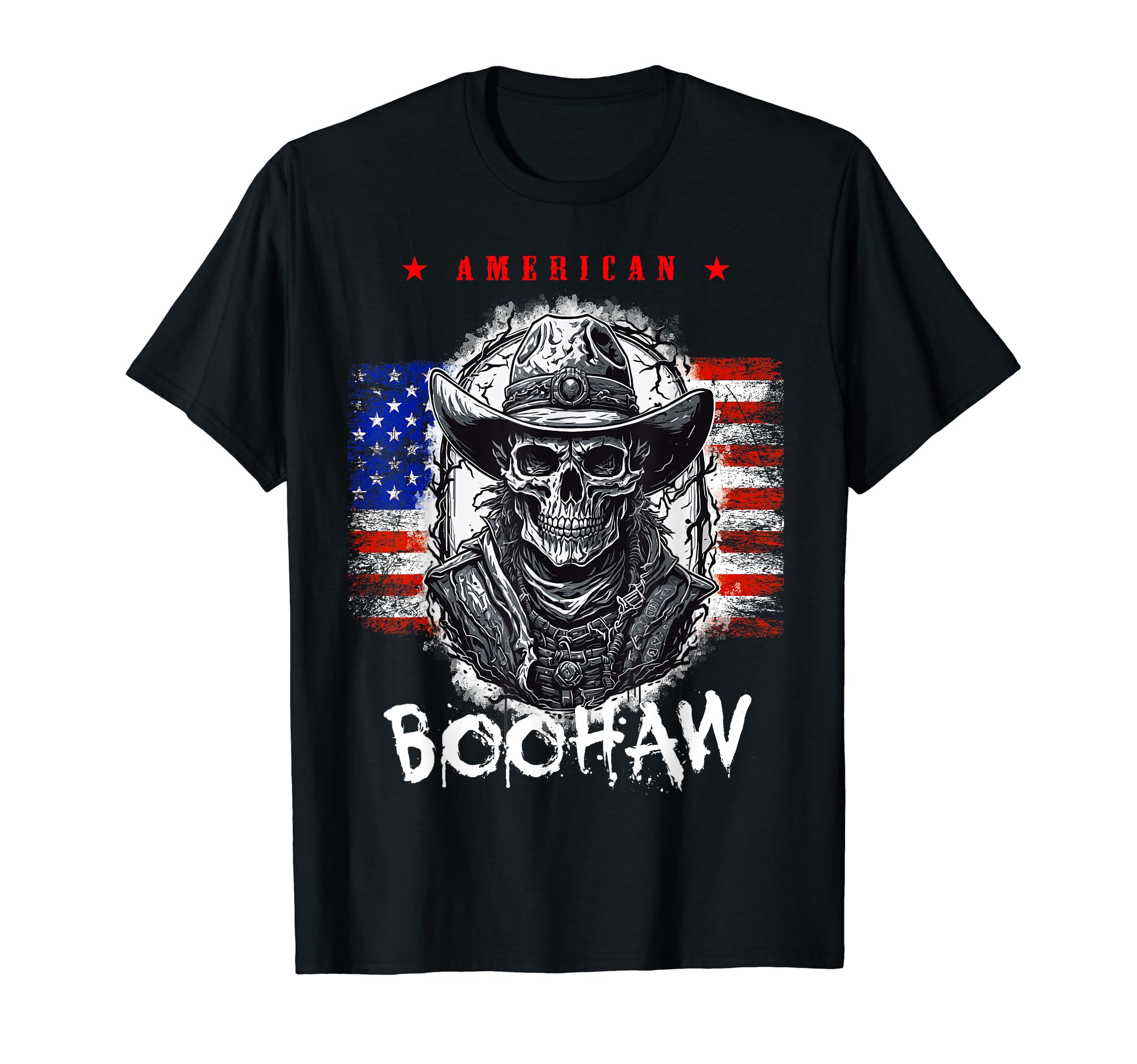 America Western Cowboy Skeleton T-Shirt - Graphic Print Men Women - T-Shirt, Sweatshirt, Hoodie