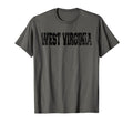 West Virginia Text Wv T-Shirt - Fun Novelty Design Unisex - T-Shirt, Sweatshirt, Hoodie
