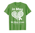 Heart Mental Health We Wear Green T-Shirt - Unique Graphic for Adults - T-Shirt, Sweatshirt, Hoodie