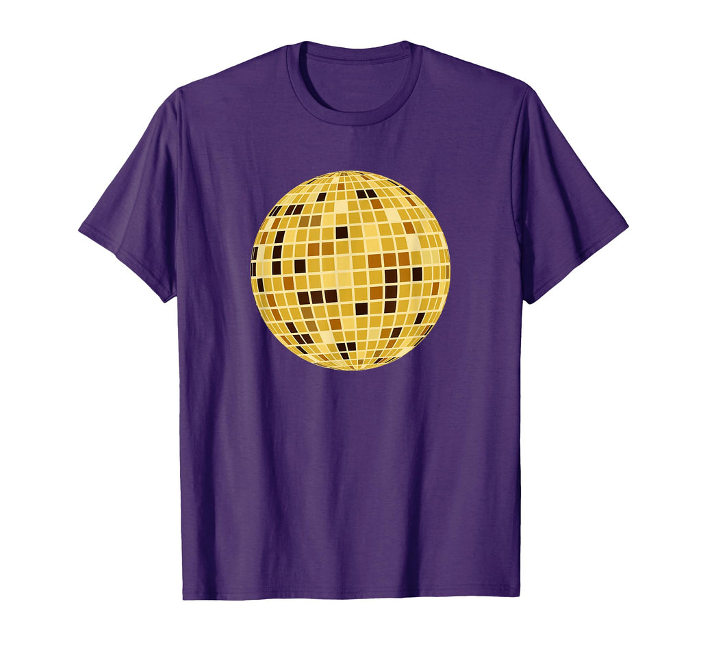 Golden Disco Mirror Ball 70S 80S T-Shirt - Unique Graphic Unisex - T-Shirt, Sweatshirt, Hoodie
