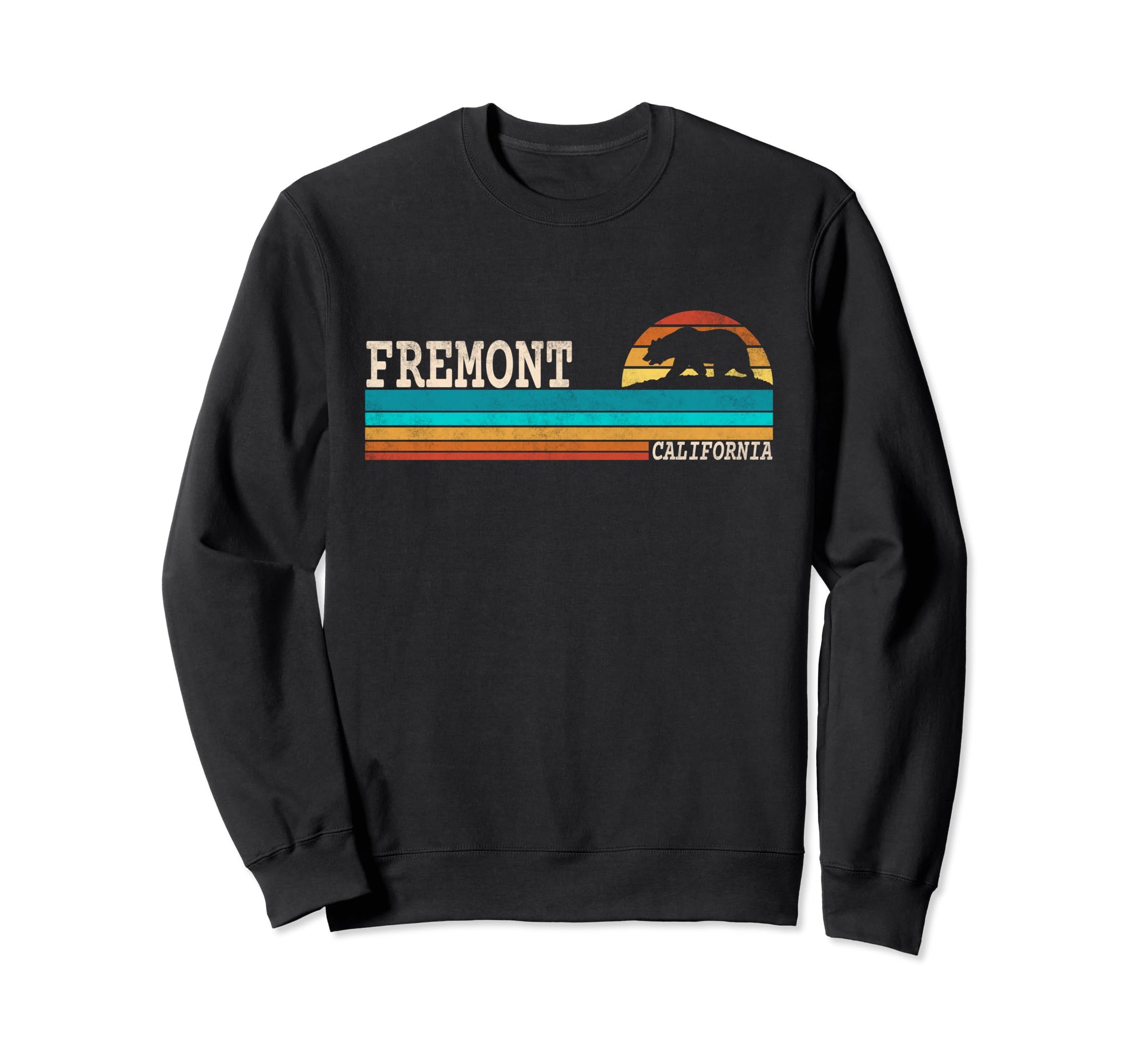 Fremont California State Bear Sunset Sweatshirt - Trendy Graphic Men Women - T-Shirt, Sweatshirt, Hoodie