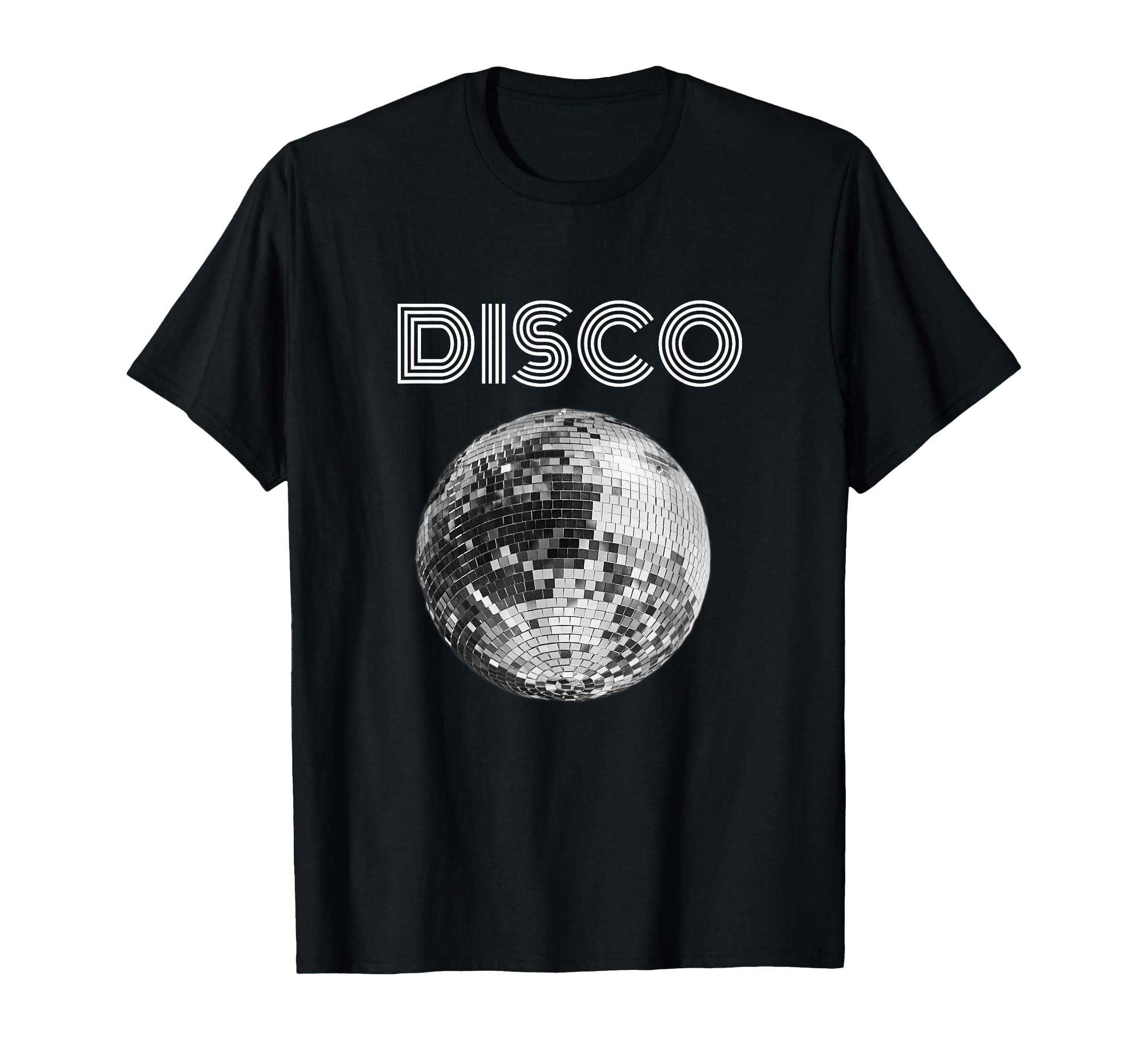Black And White Disco Ball Club T-Shirt - Graphic Print Men Women - T-Shirt, Sweatshirt, Hoodie