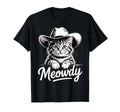 Meowdy Cat Funny Western Country Cowboy T-Shirt - Custom Art Print Unisex - T-Shirt, Sweatshirt, Hoodie