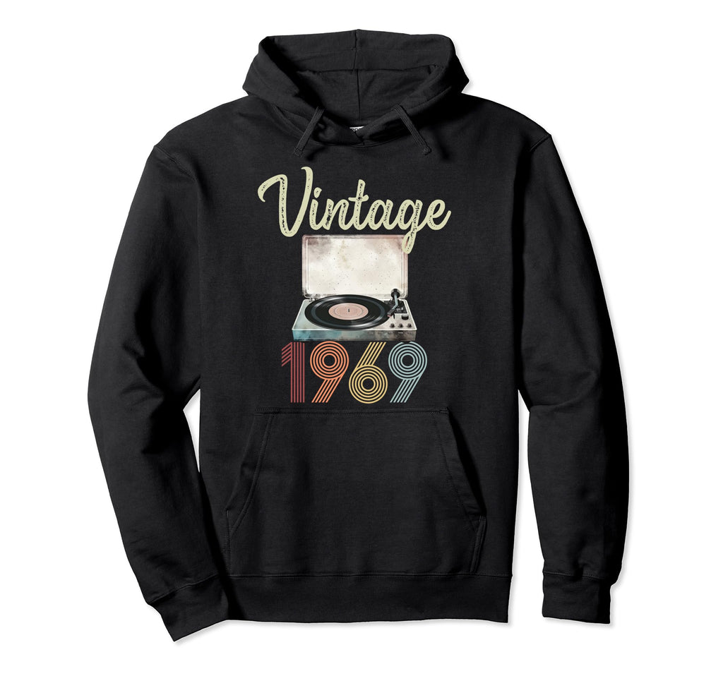 1969 Vinyl Record Player 55Th Birthday Hoodie - Custom Art Print Men Women - T-Shirt, Sweatshirt, Hoodie