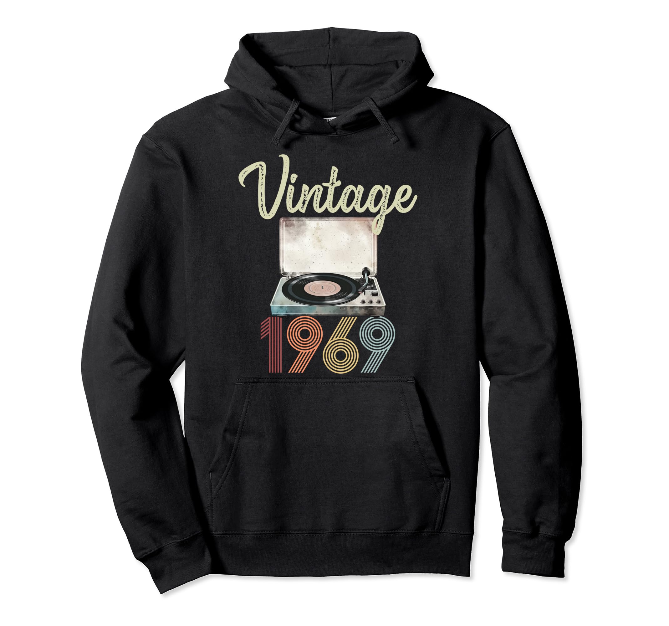 1969 Vinyl Record Player 55Th Birthday Hoodie - Custom Art Print Men Women - T-Shirt, Sweatshirt, Hoodie