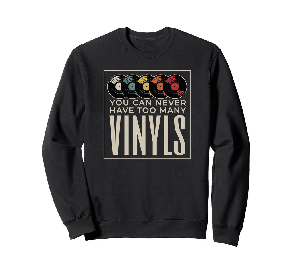 80S Music Disk Jockey Dj Vinyl Sweatshirt - Novelty Apparel for Adults - T-Shirt, Sweatshirt, Hoodie