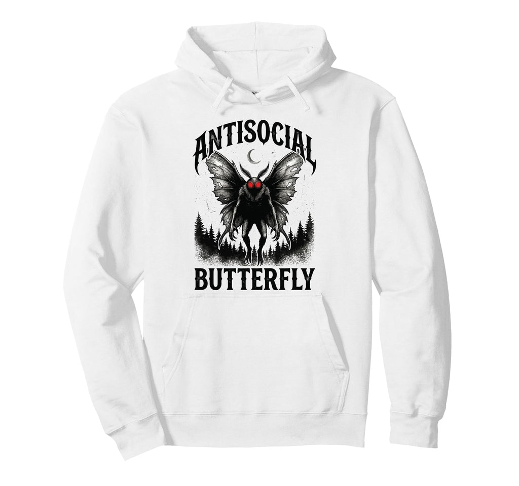 Antisocial Butterfly Hoodie - Graphic Print Men Women - T-Shirt, Sweatshirt, Hoodie